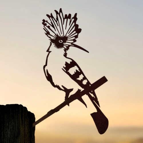 Metalbird vogel van cortenstaal - hop