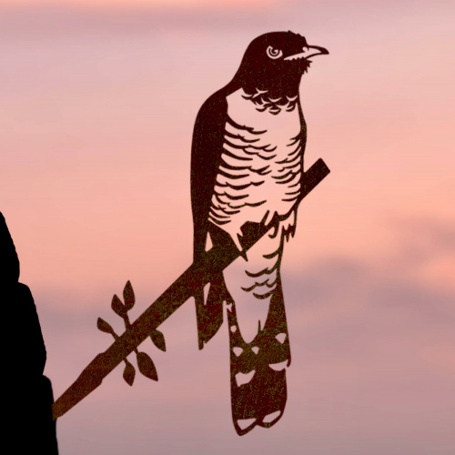 Metalbird vogel van cortenstaal - koekoek