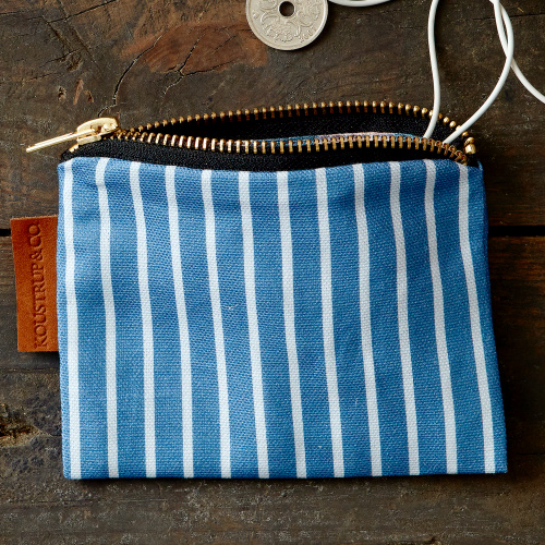 Koustrup & Co. Tasche - blau gestreift