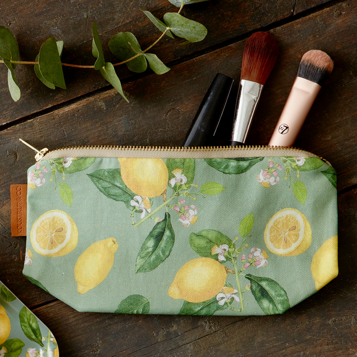Koustrup & Co. Kosmetiktasche mit Boden - Zitronen