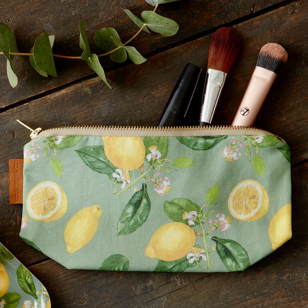 Koustrup & Co. cosmetic bag with base - lemons