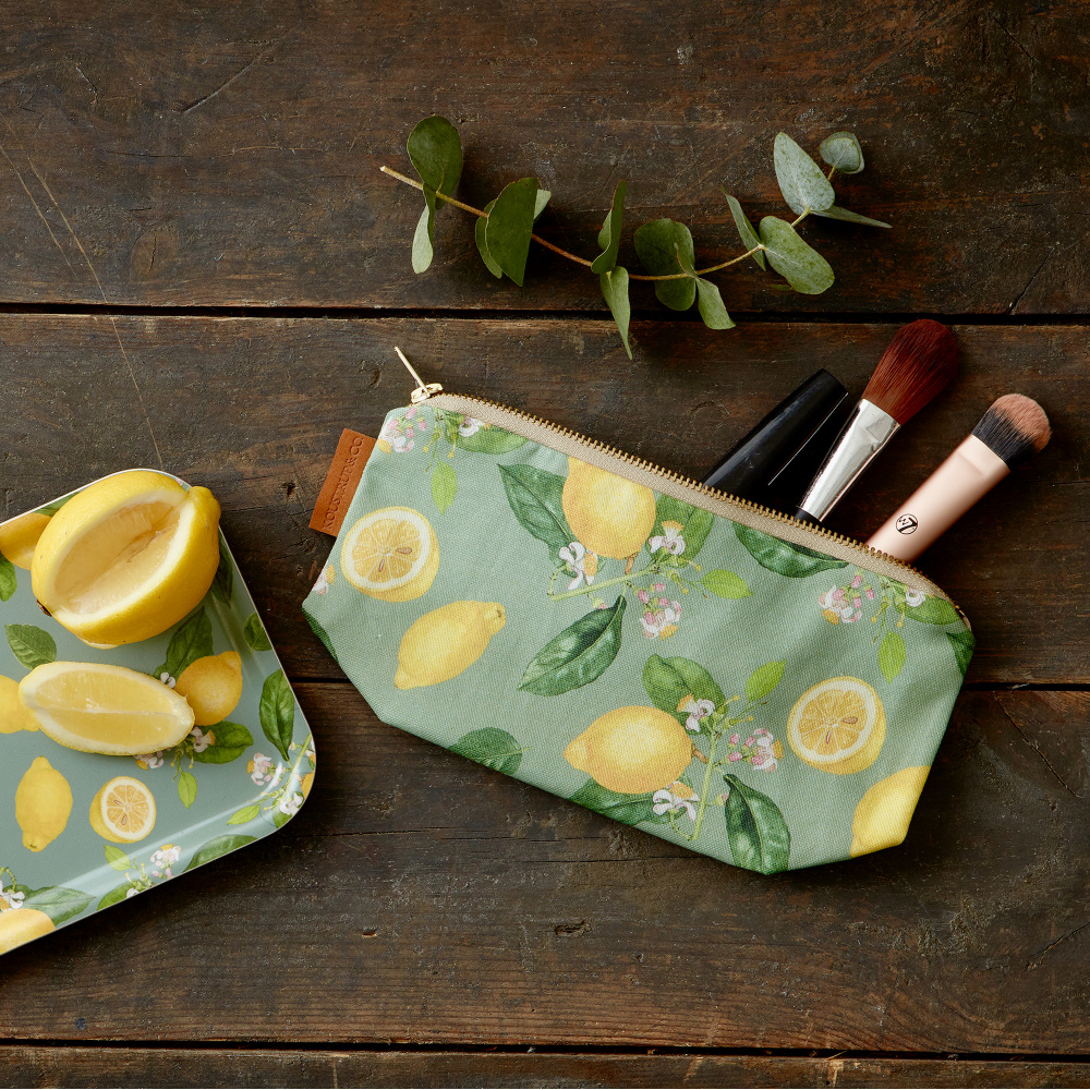Koustrup & Co. cosmetic bag with base - lemons - Image 2