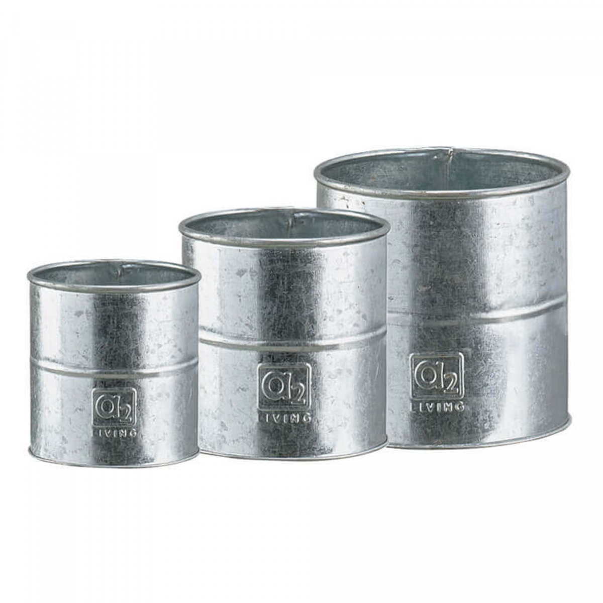 A2 Living urtepotter, 3 stk. - galvaniseret