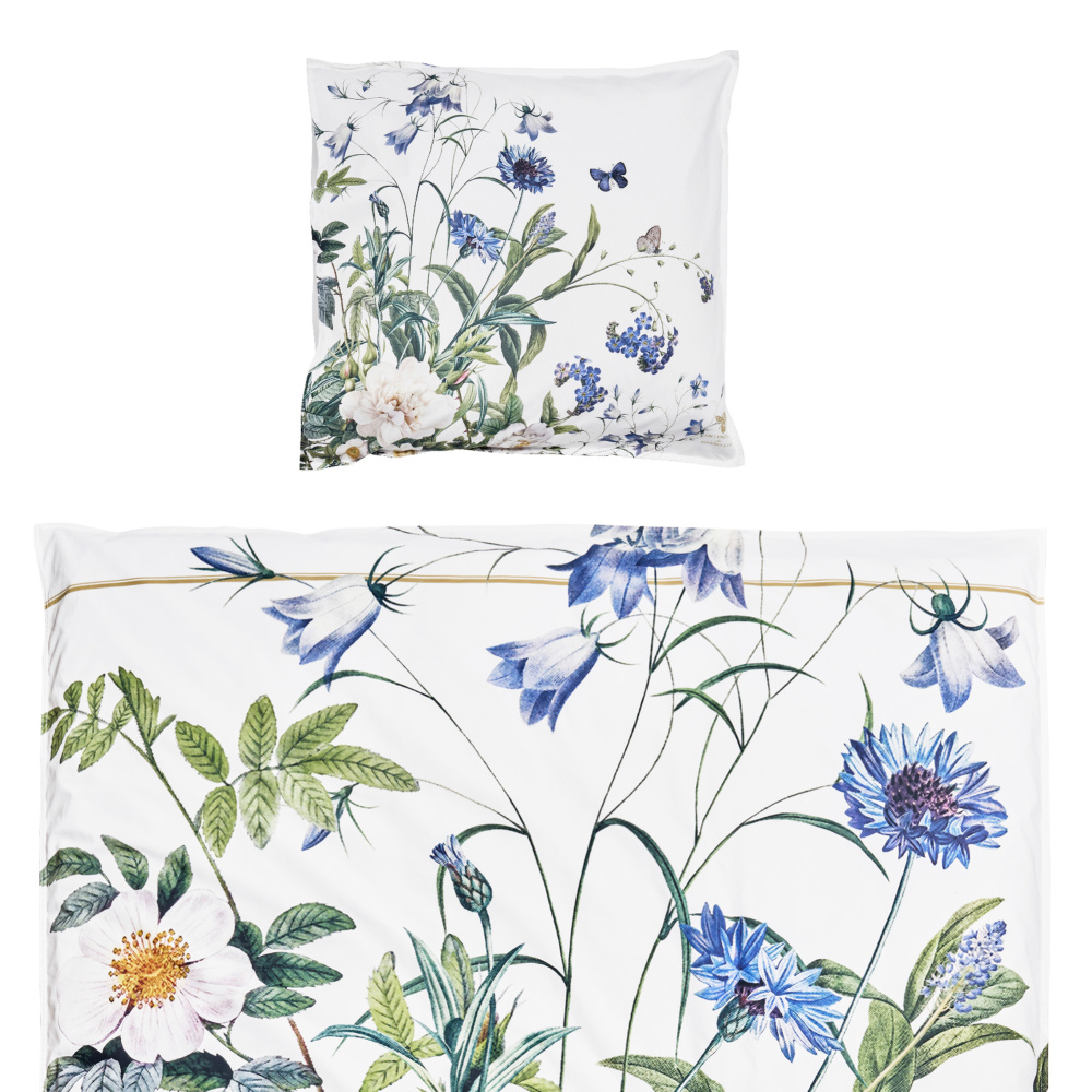 Taie d’oreiller Jim Lyngvild, 60x63 - Jardin de fleurs bleues - Image 5