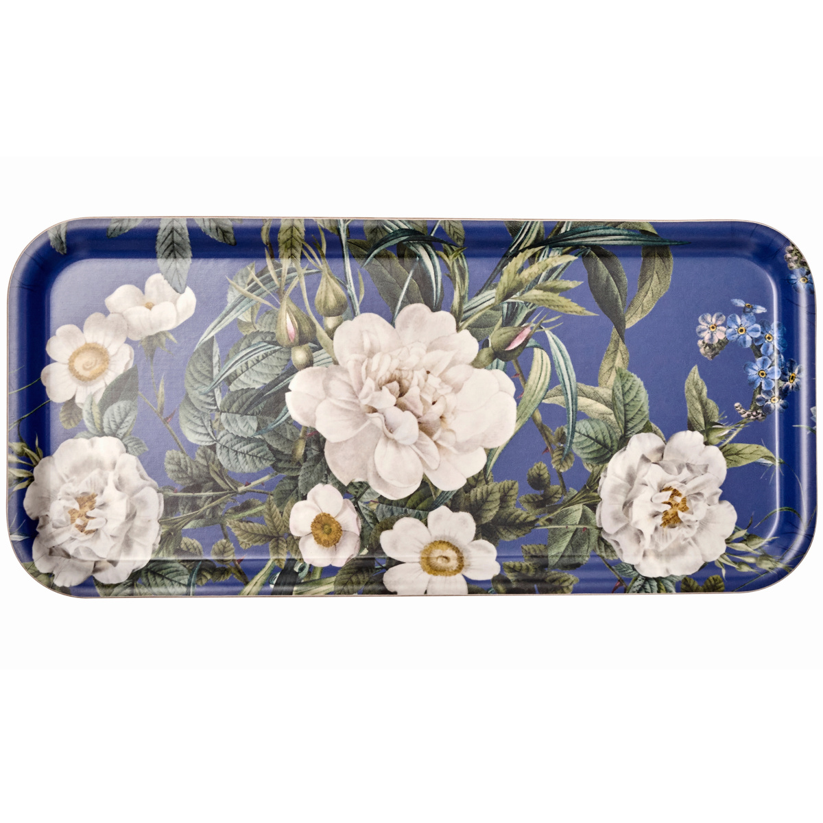 Jim Lyngvild bakke, 32x15 - Blue Flower Garden