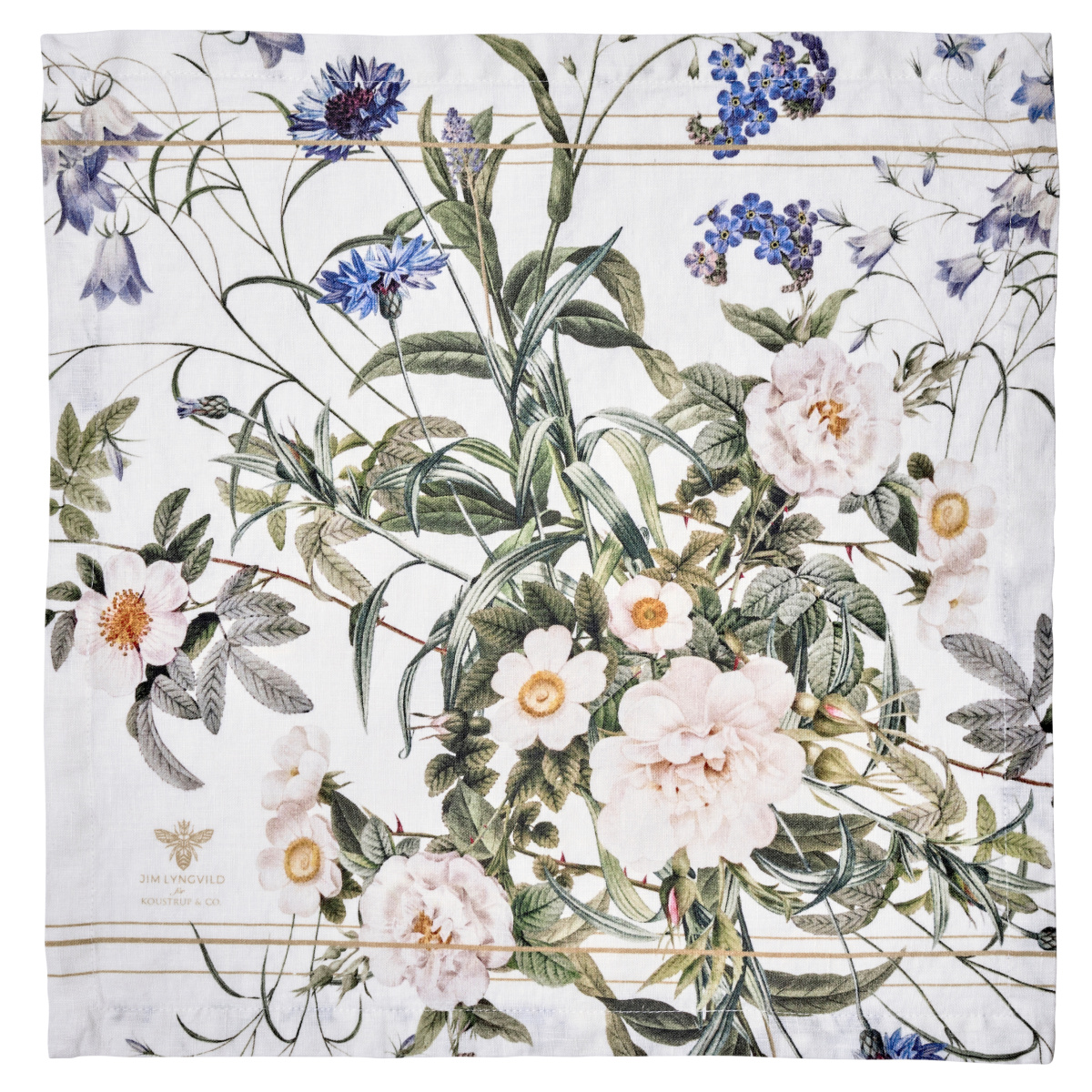 Jim Lyngvild Stoffserviette - Blue Flower Garden