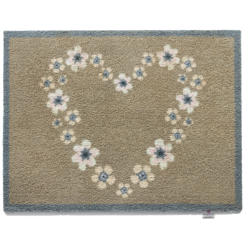 Paillasson écologique Hug Rug, 65x85 - Cœur fleuri