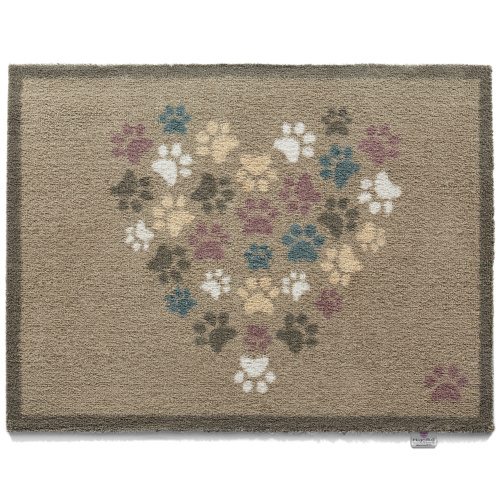 Hug Rug øko dørmåtte, 65x85 - Pote hjerte