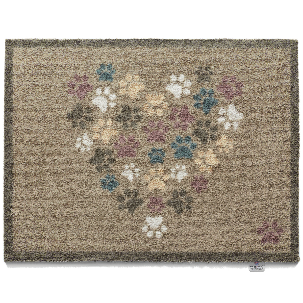 Hug Rug øko dørmåtte, 65x85 - Pote hjerte
