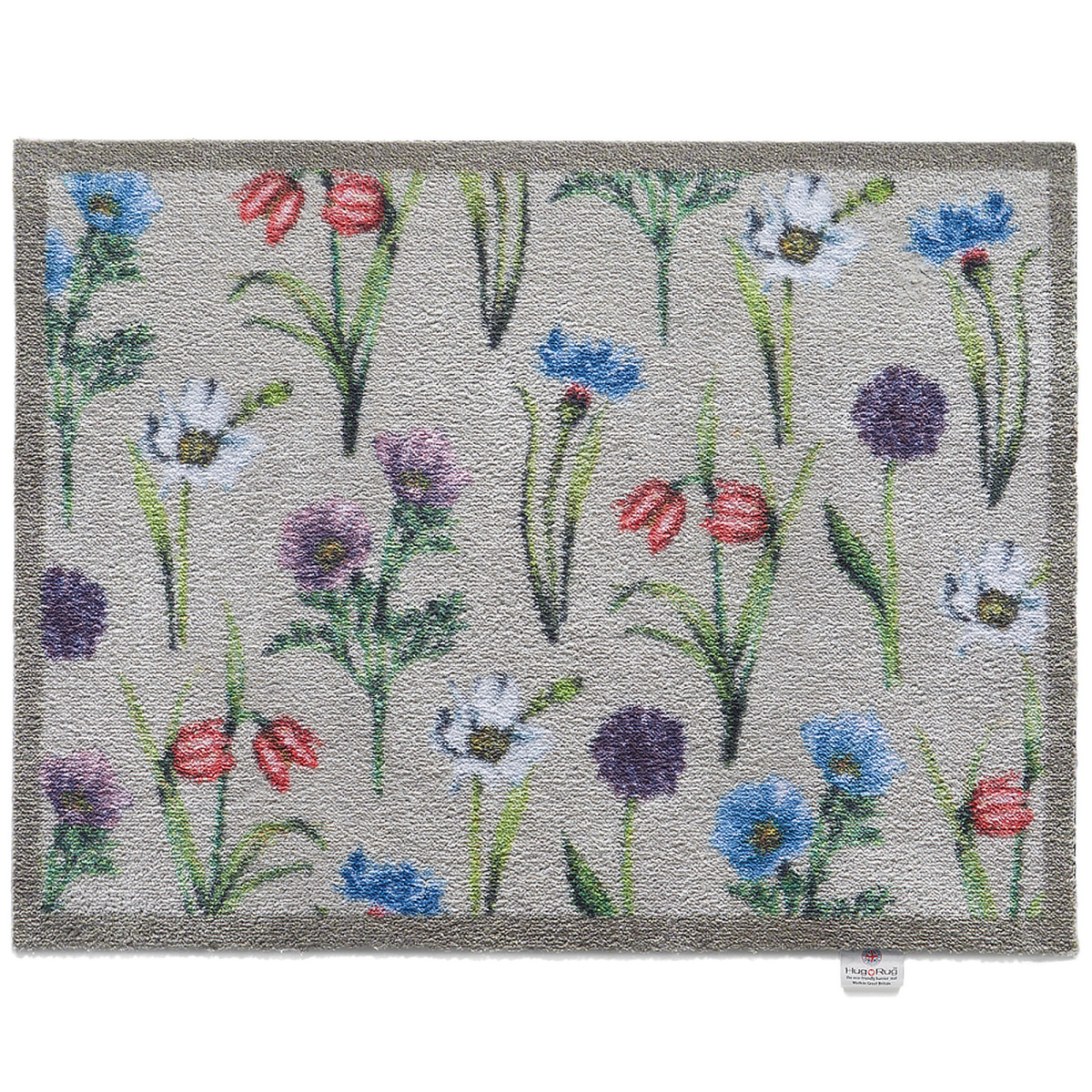 Hug Rug eco-deurmat, 65x85 - Bloemenweide