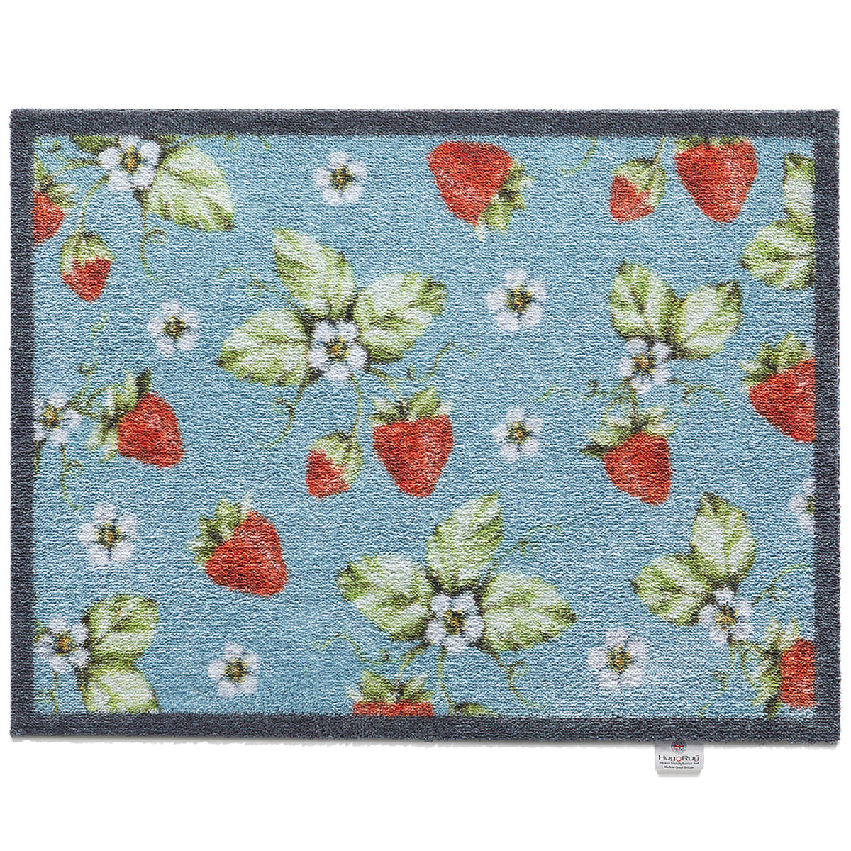 Hug Rug ekologisk dörrmatta, 65x85 - Jordgubbar