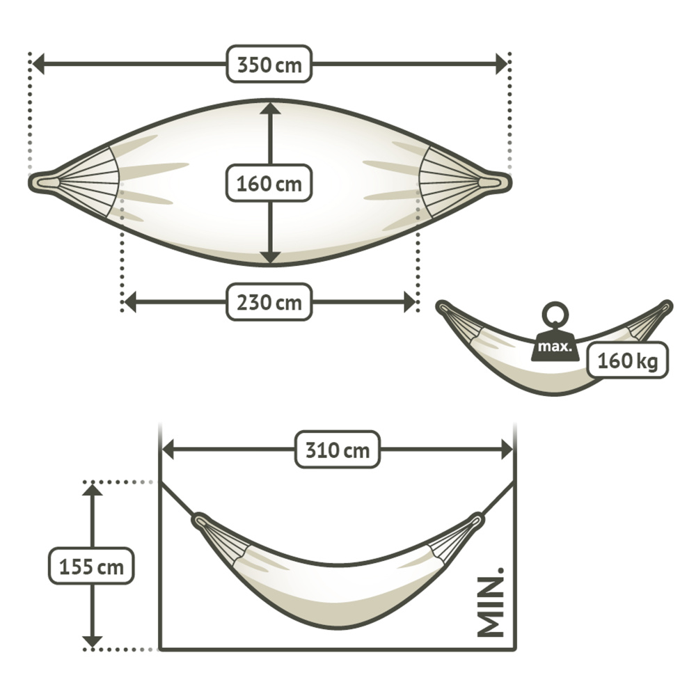 La Siesta hangmat, 2 pers. - Toucan - Afbeelding 7