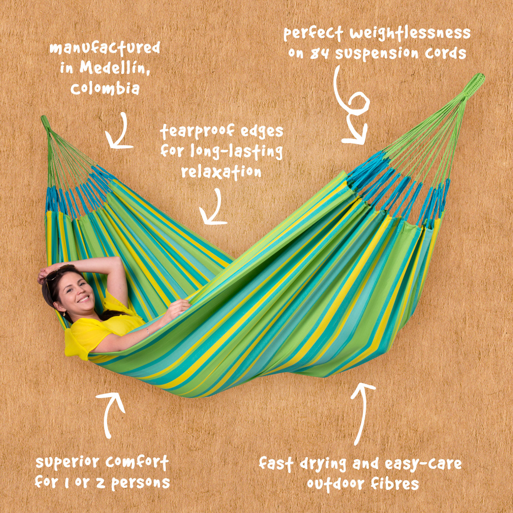 La Siesta hangmat, 2 pers. - Limoen - Afbeelding 3