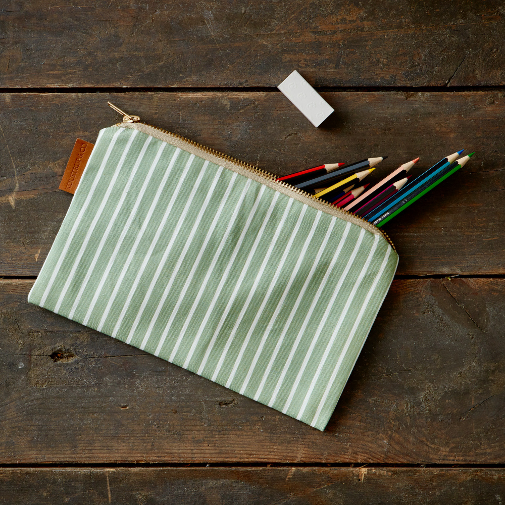 Koustrup & Co. cosmetic bag - striped green - Image 2