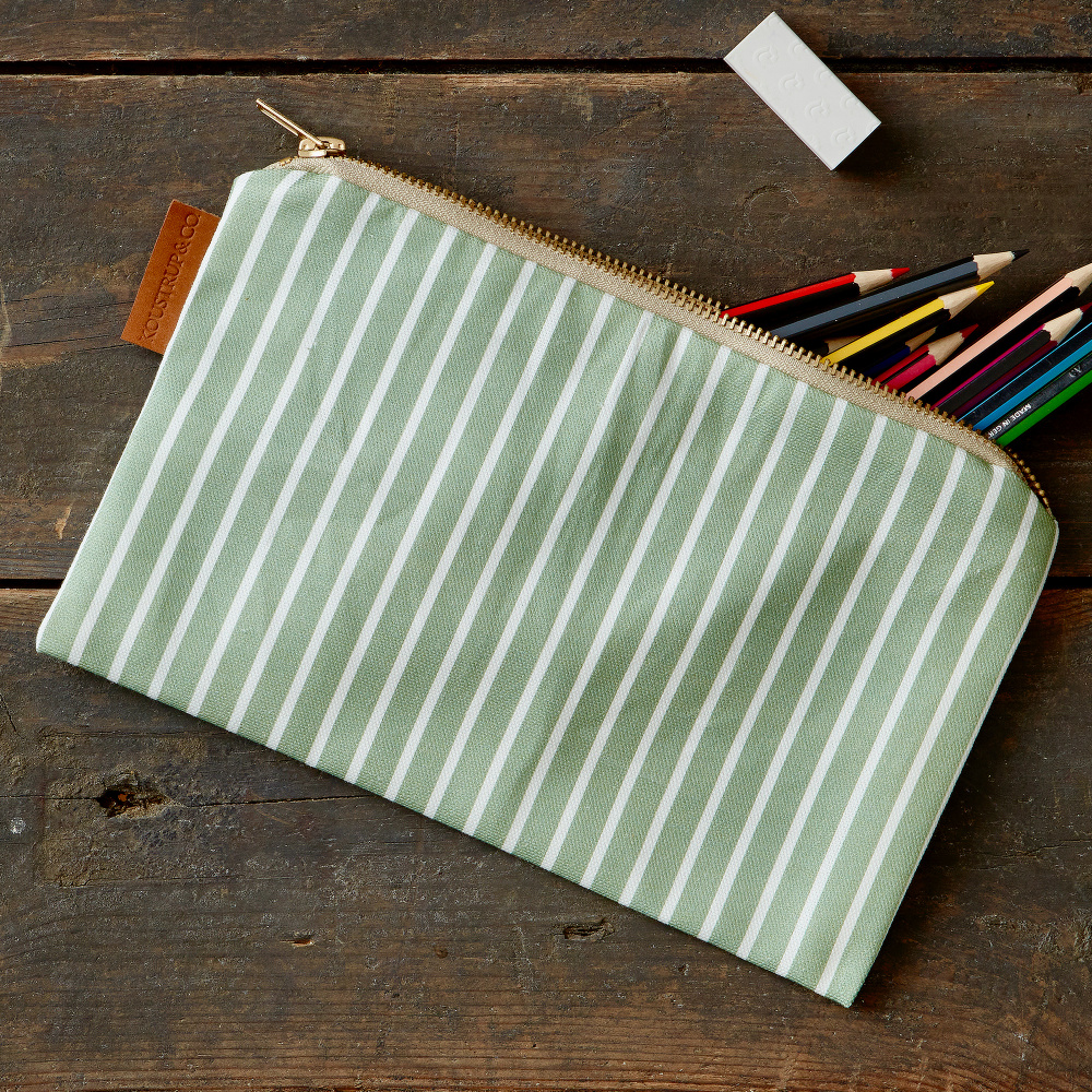 Koustrup & Co. cosmetic bag - striped green