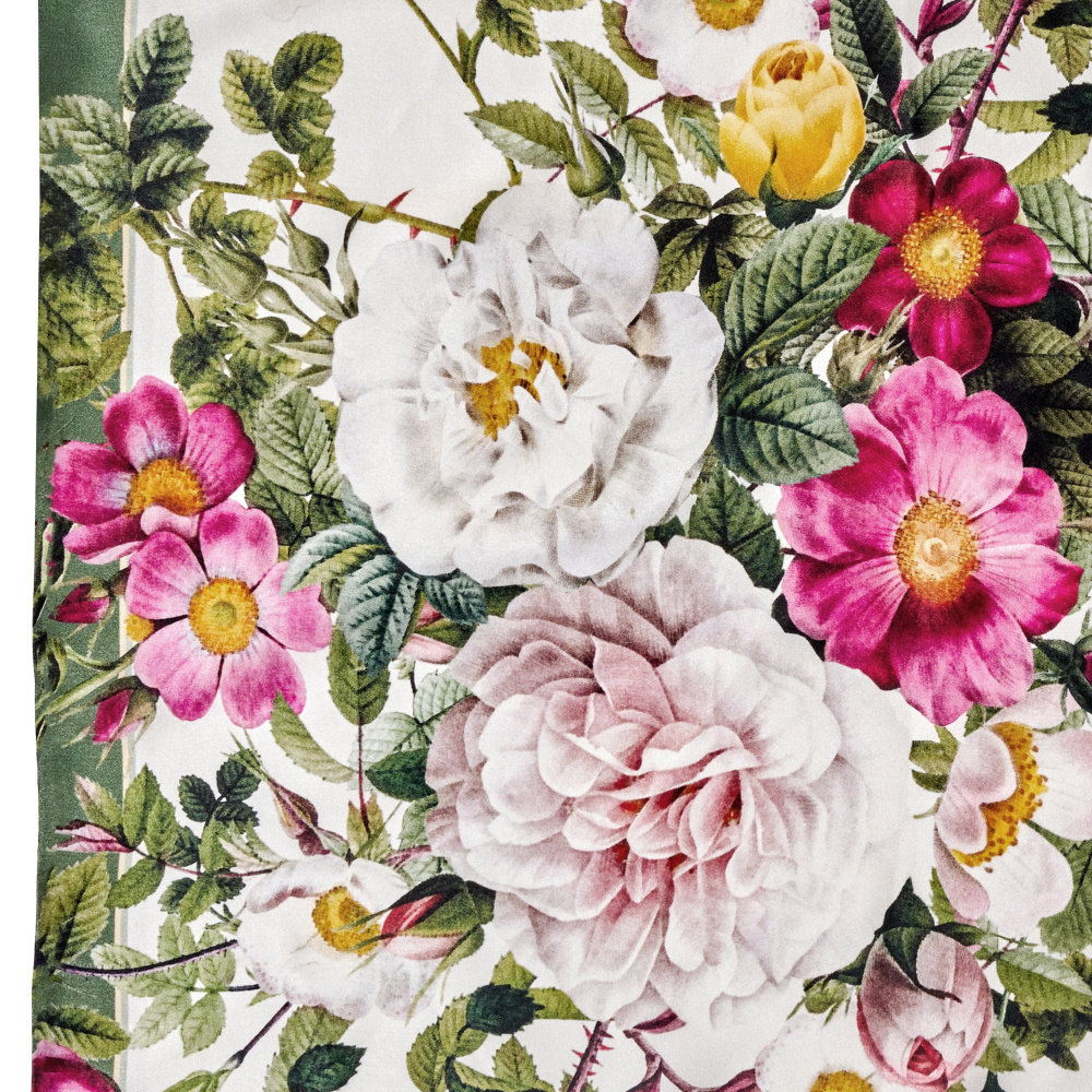Jim Lyngvild Silk Scarf, 50x50 - Rose Flower - Image 2