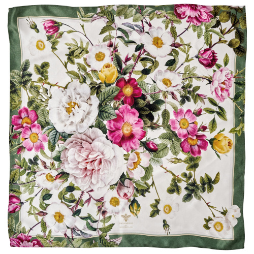 Jim Lyngvild Seidentuch, 50x50 - Rosenblüte