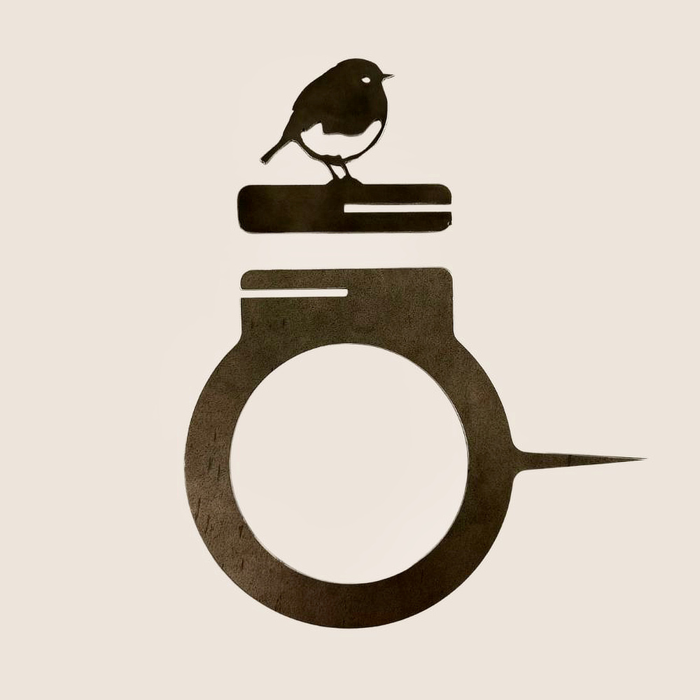 Metalbird bird bath holder in Corten steel - Image 5