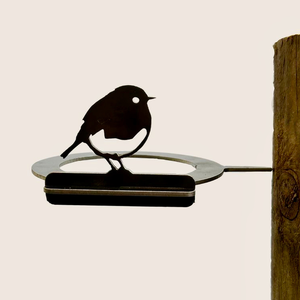Metalbird bird bath holder in Corten steel - Image 4