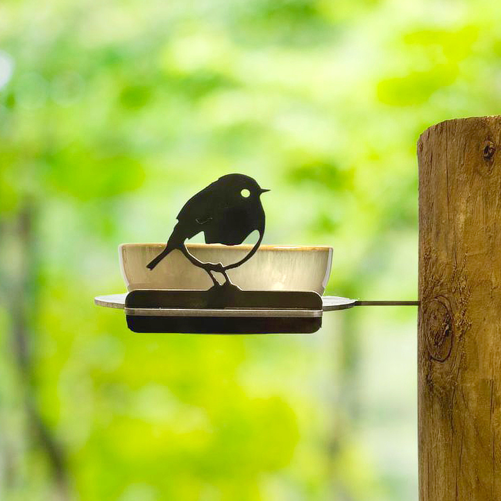 Metalbird bird bath holder in Corten steel - Image 2