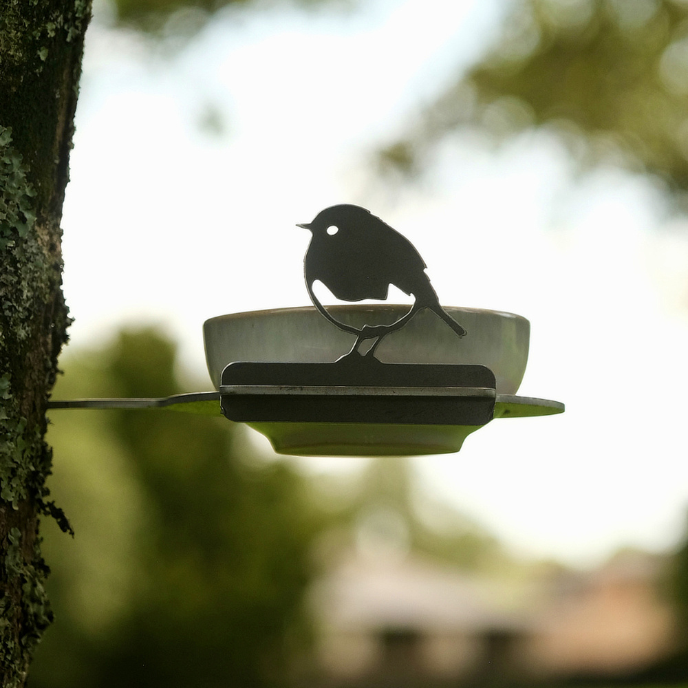 Metalbird bird bath holder in Corten steel - Image 3