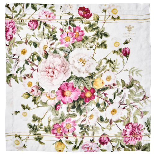 Jim Lyngvild stofserviet - Rose Flower Garden