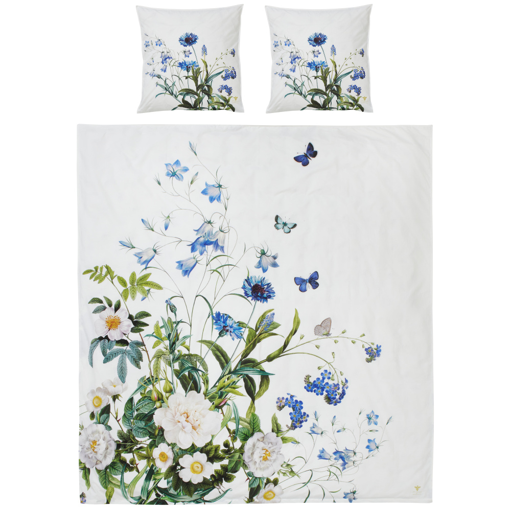 Parure de lit double Jim Lyngvild, 200x220 - Jardin de fleurs bleues - Image 2
