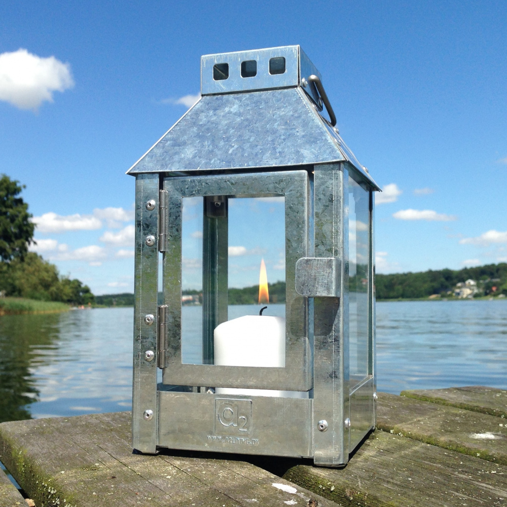 A2 Living steel lantern, galvanized - 25 cm - Image 2