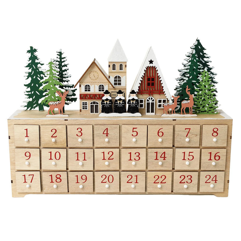 Rex London julkalender med LED - vinterstad - Bild 3