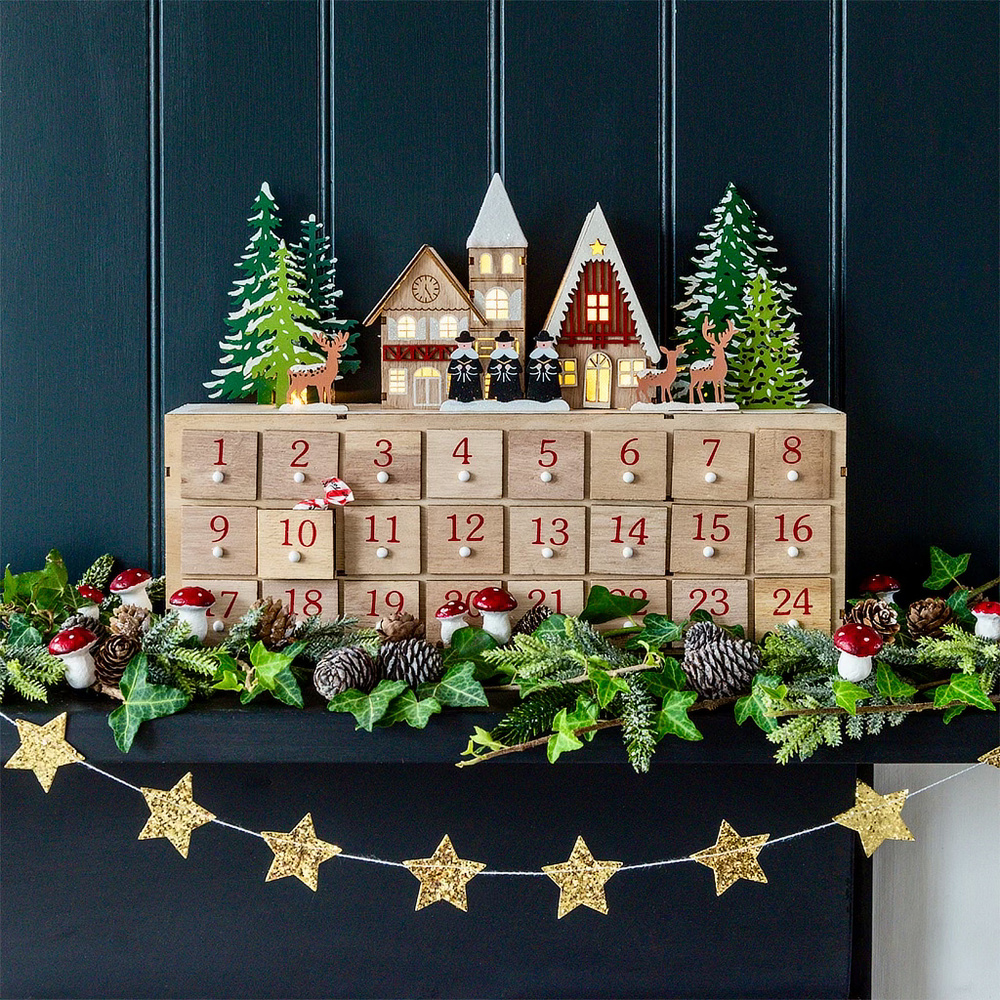 Rex London julkalender med LED - vinterstad - Bild 2