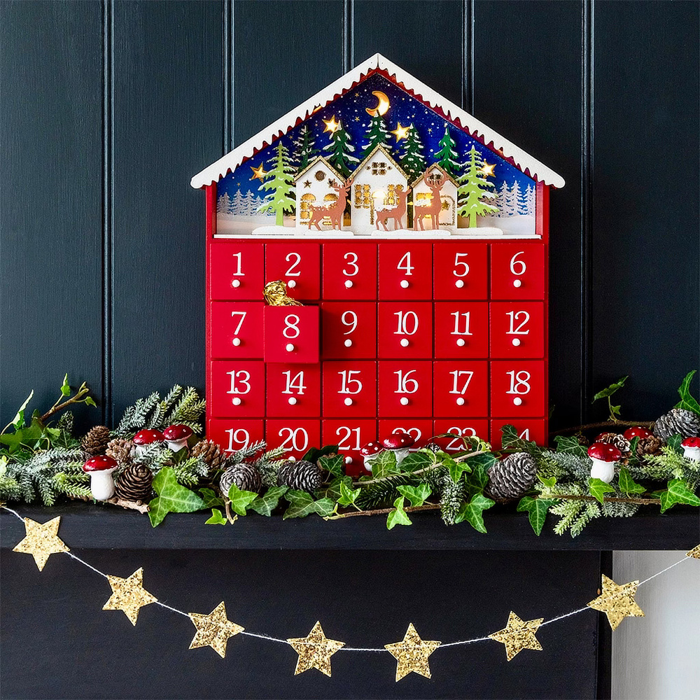 Rex London adventskalender met led - huis - Afbeelding 2