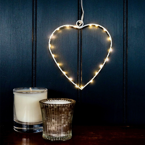 Rex London Herz mit LED - 14 cm