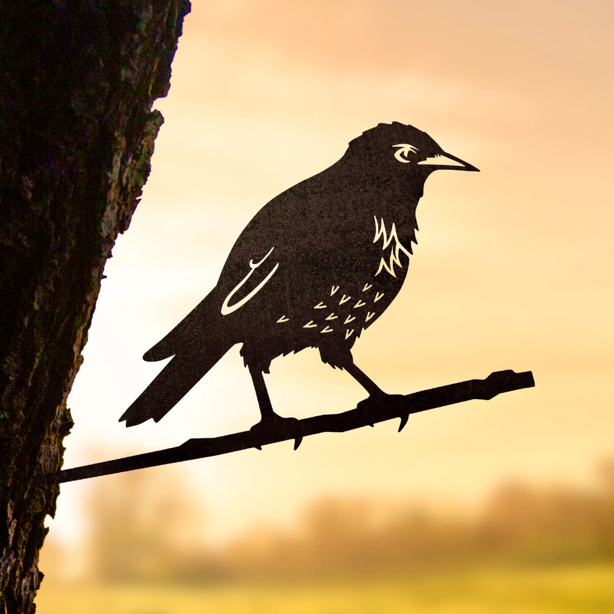 Metalbird Vogel aus Cortenstahl - Star