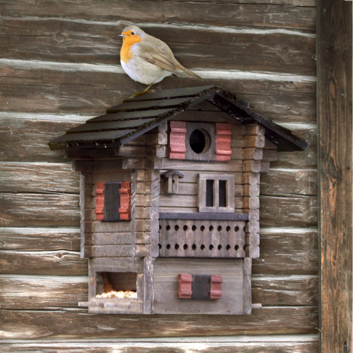 Wildlife Garden vogelhuisje/voederautomaat - hut
