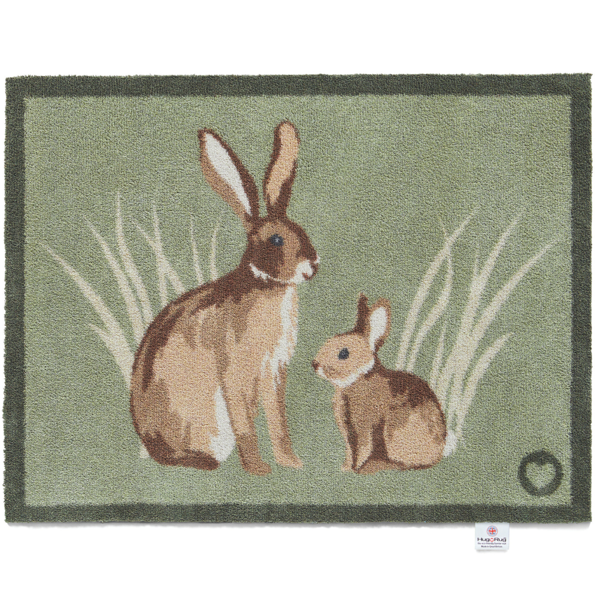Hug Rug ekologisk dörrmatta, 65x85 - Kaniner