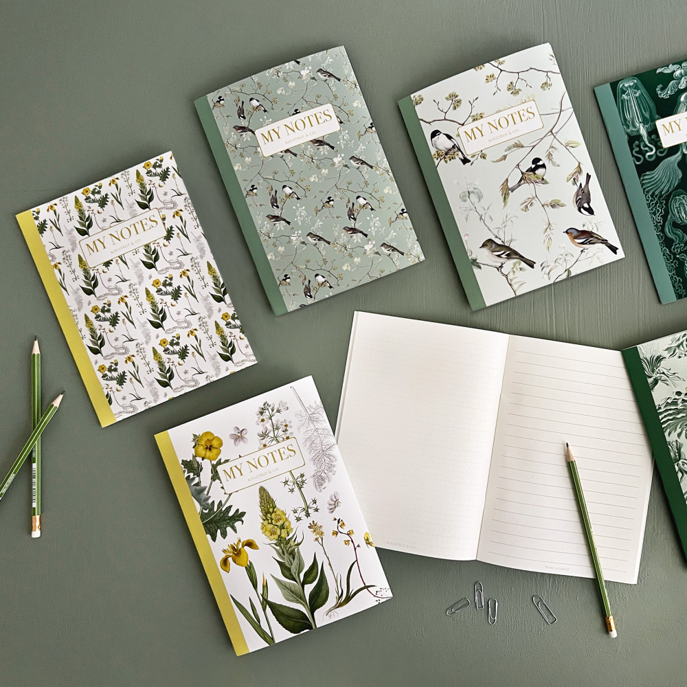 Koustrup & Co. noteshæfte - Gule blomster - Billede 2