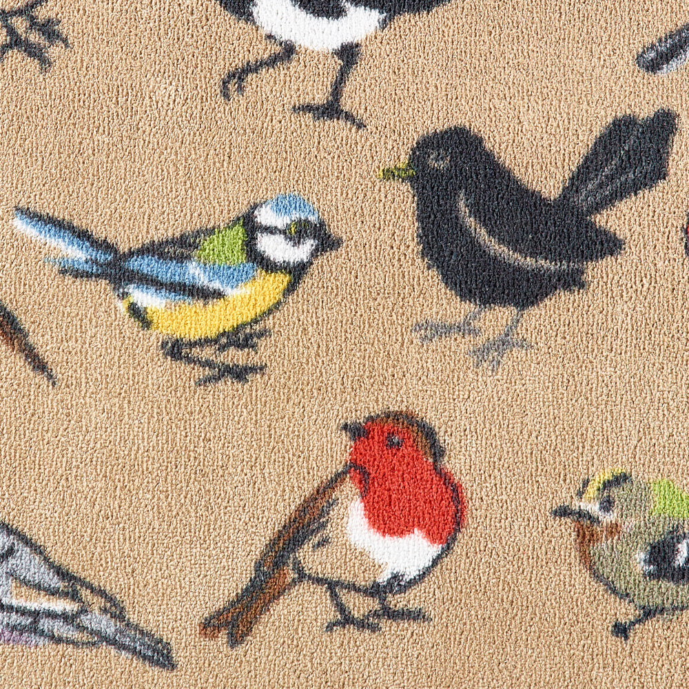 Hug Rug øko dørmåtte, 65x85 - Havens fugle - Billede 3