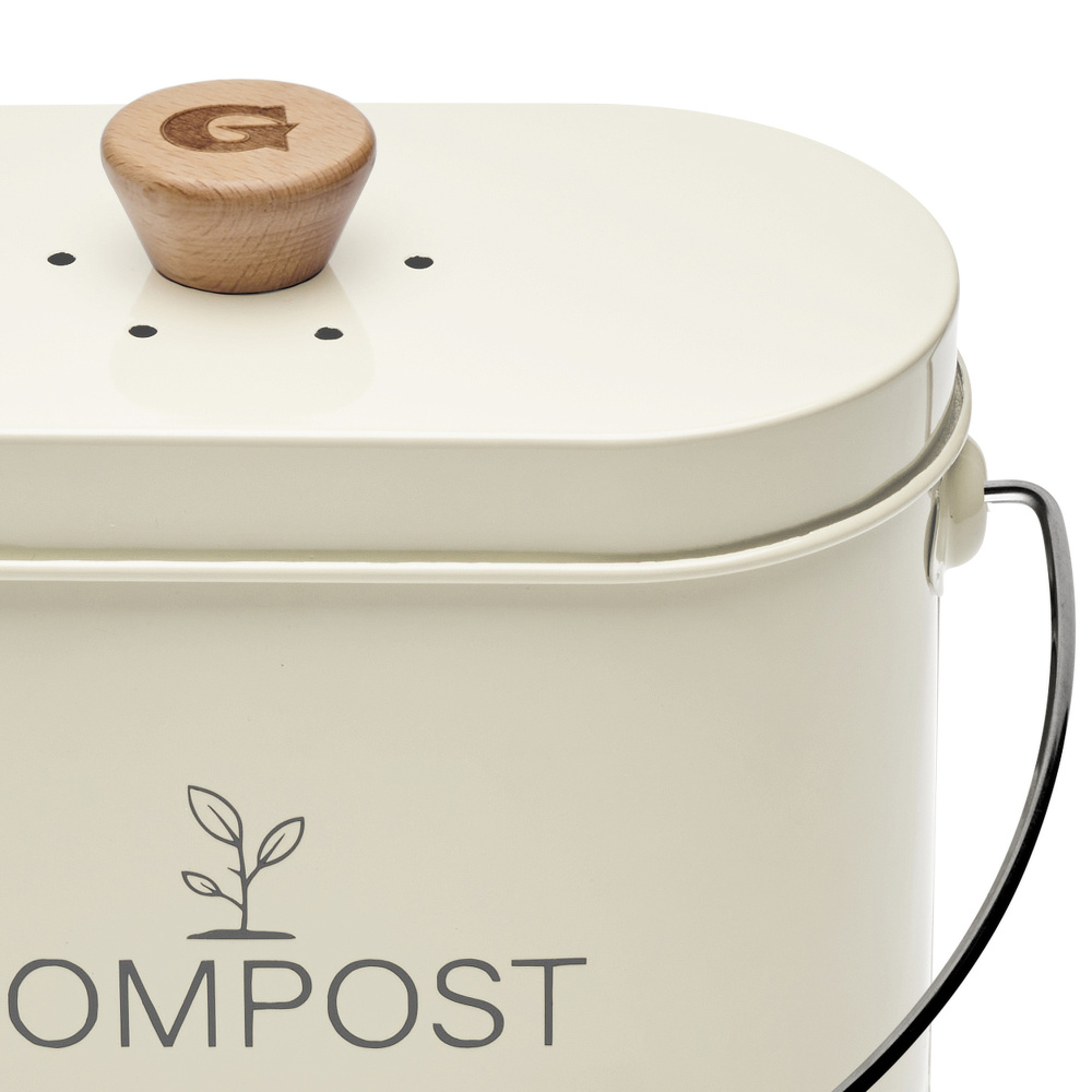 Guillouard  seau à compost avec filtre à charbon - 3 L, beige - Image 4