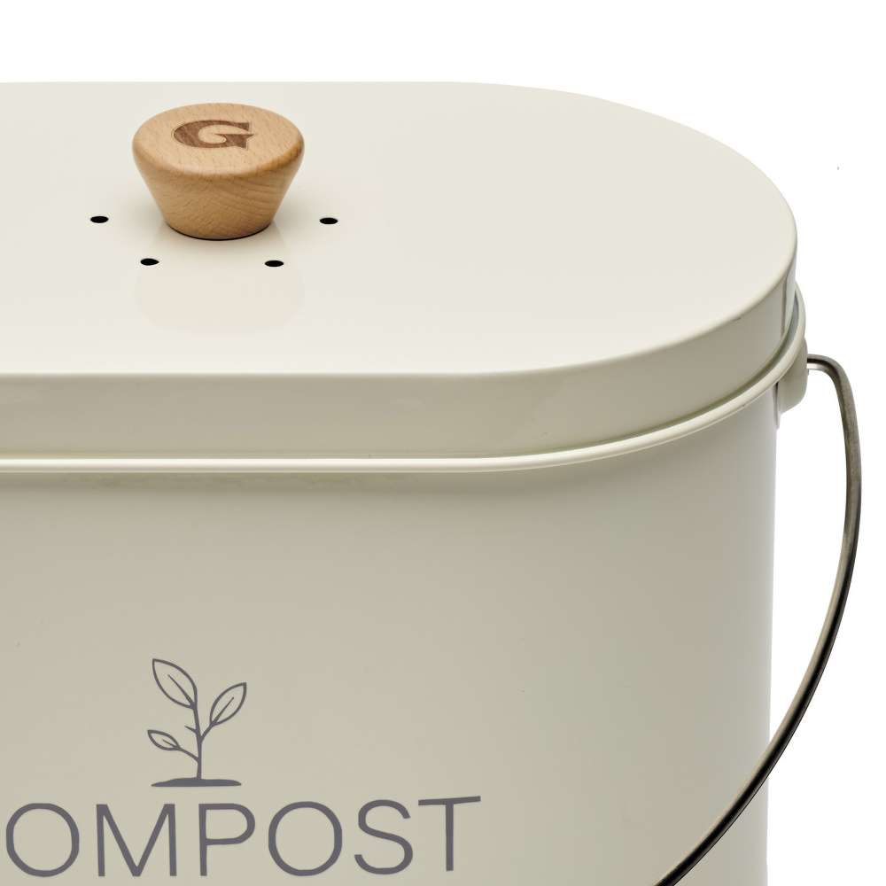 Guillouard  seau à compost avec filtre à charbon - 7 L, beige - Image 4