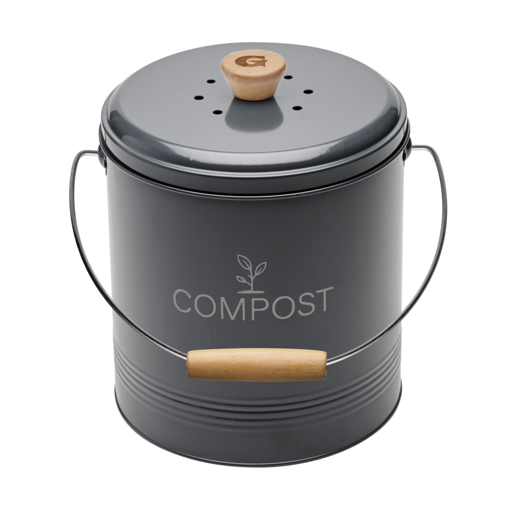 Guillouard compost bin with charcoal filter - 4.5 L, grey - Image 2