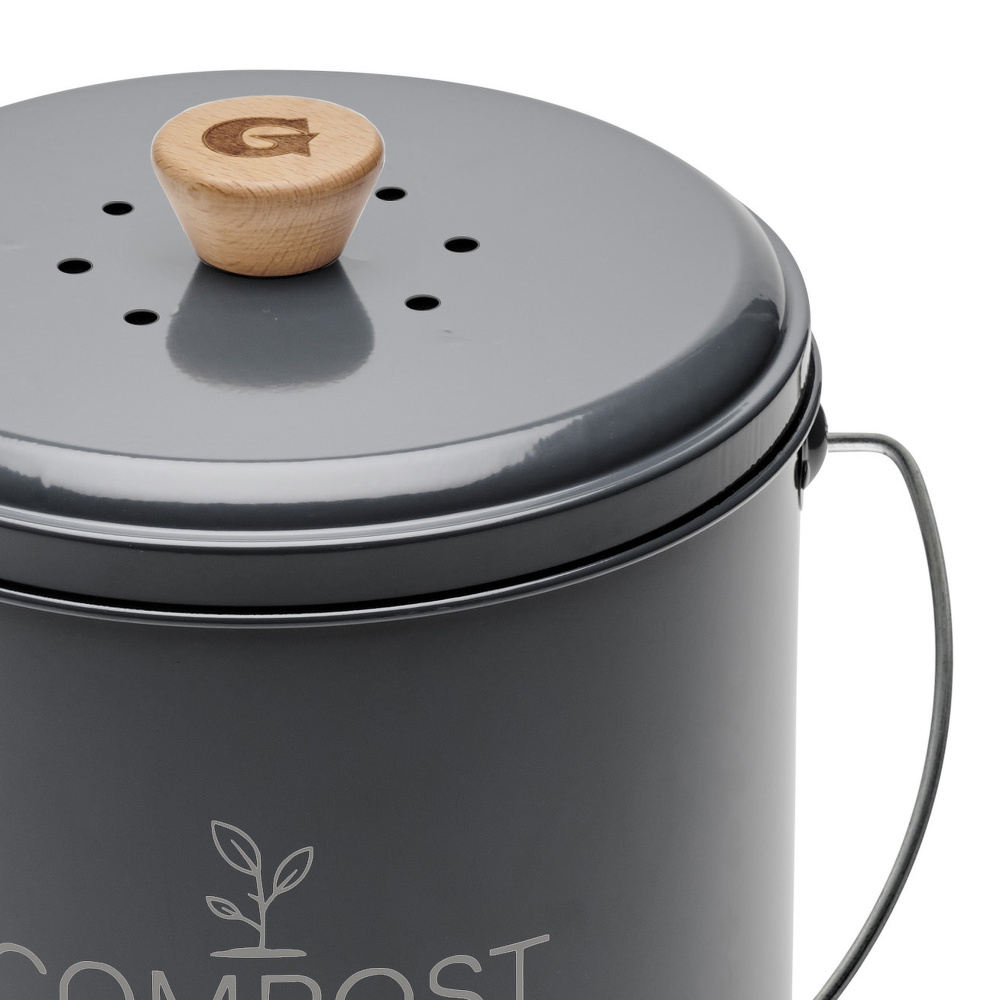 Guillouard compost bin with charcoal filter - 4.5 L, grey - Image 6