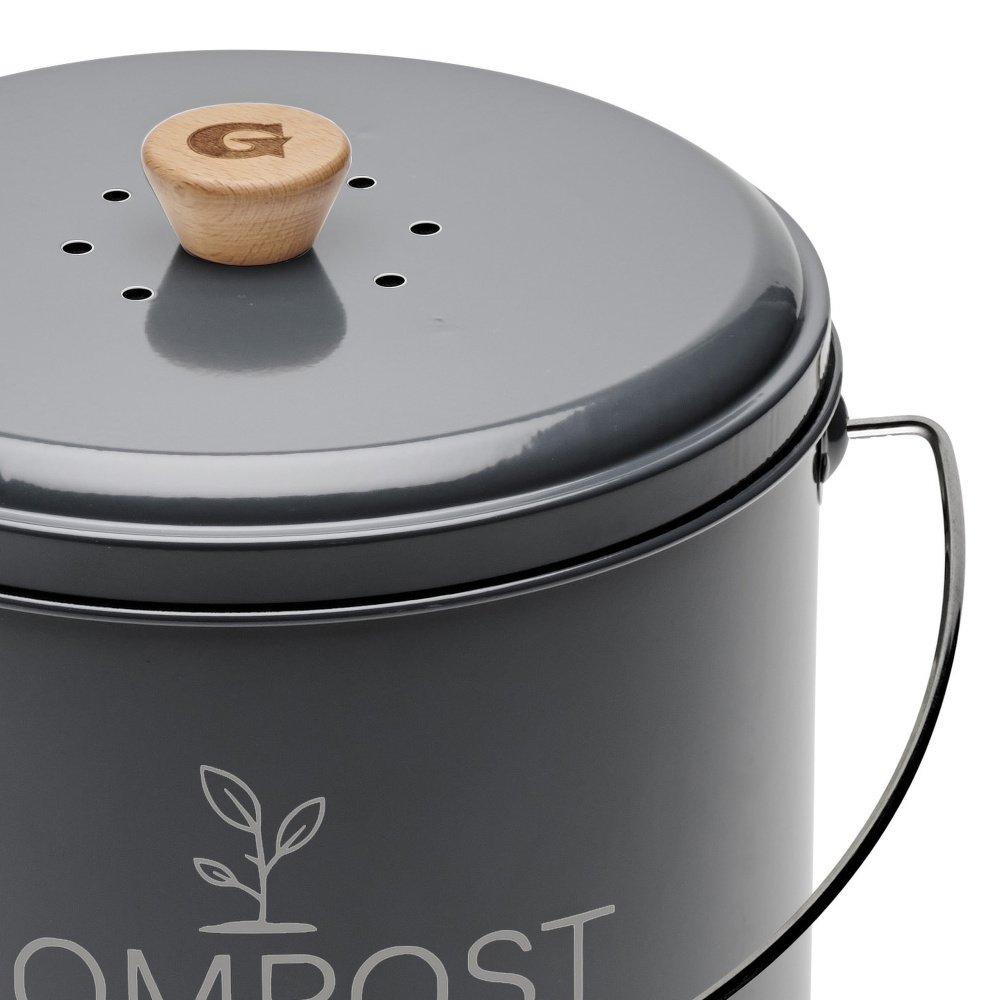 Guillouard compost bin with carbon filter - 8 L, grey - Image 6