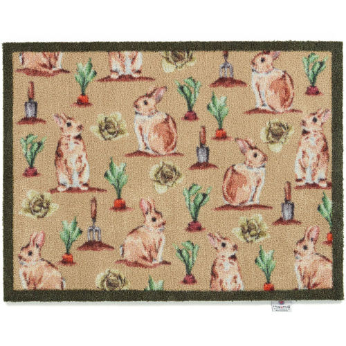Paillasson écologique Hug Rug, 65x85 - Lapins de jardin