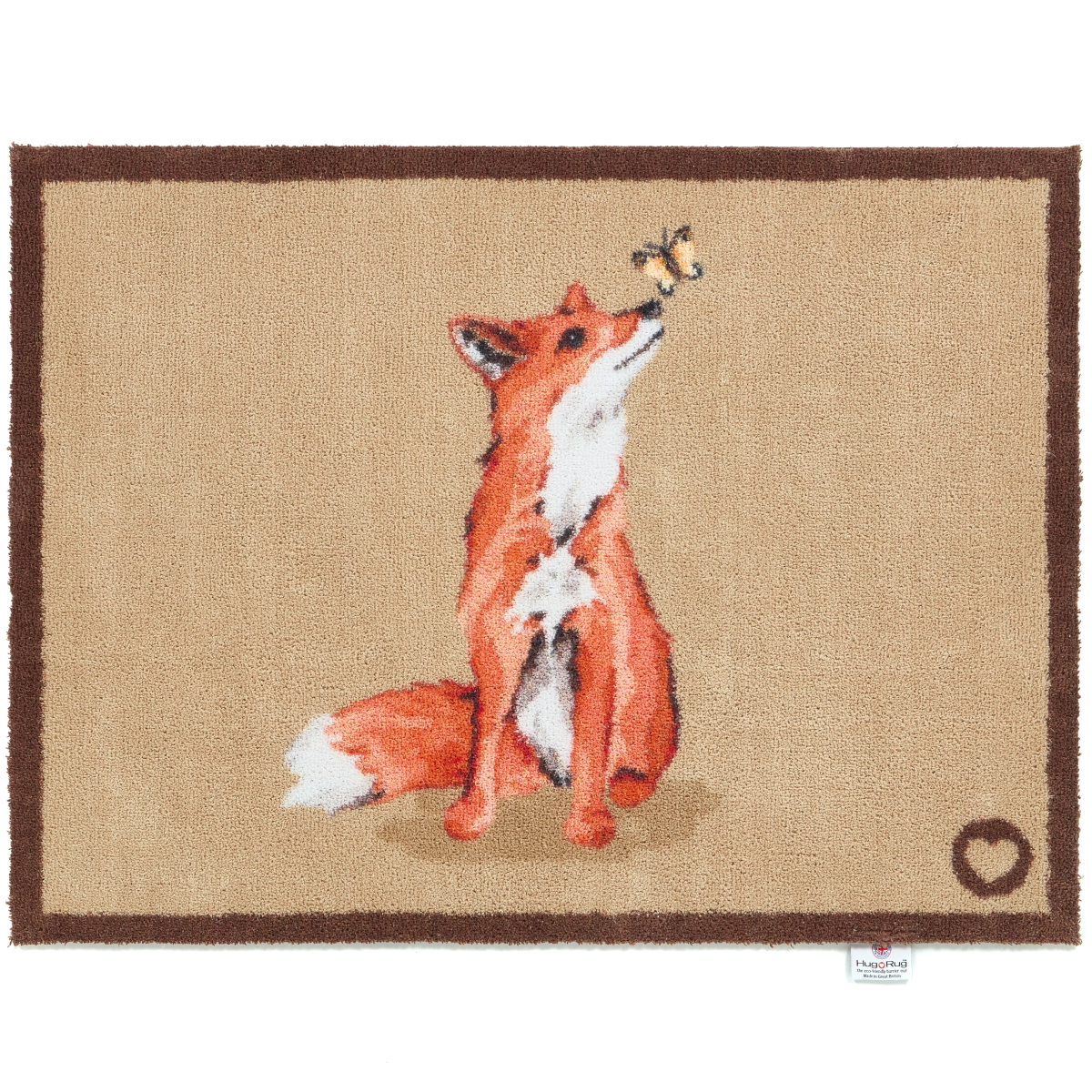 Hug Rug ekologisk dörrmatta, 65x85 - Räv