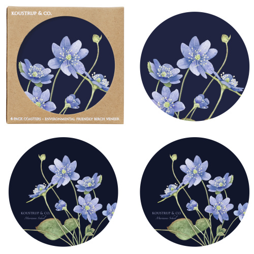Koustrup & Co. glasbrikker - Blå anemone
