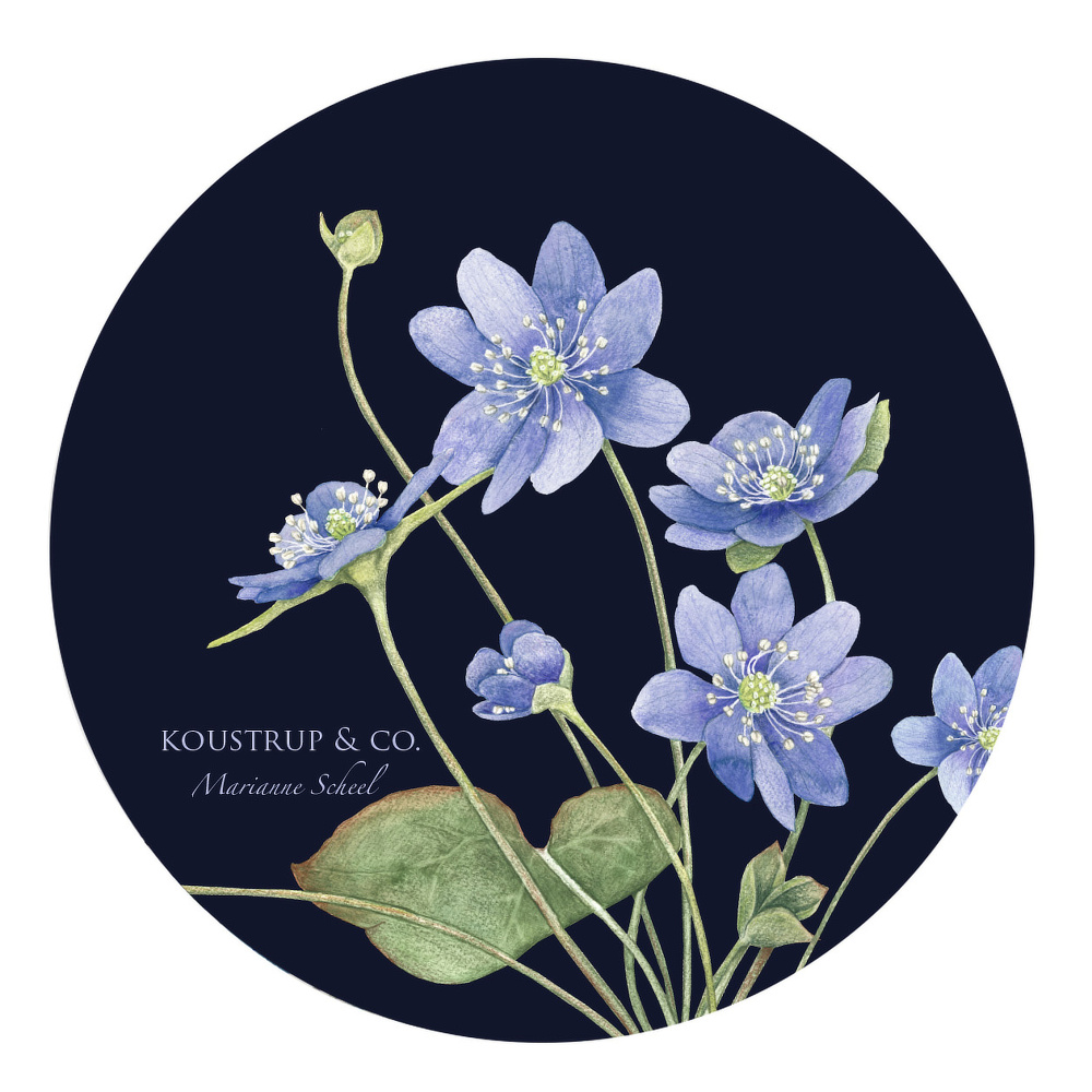 Koustrup & Co. glasunderlägg - Blå anemon - Bild 3