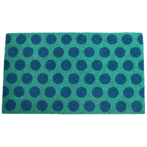 Rex London Kokosmatte – Punkte, blau/türkis