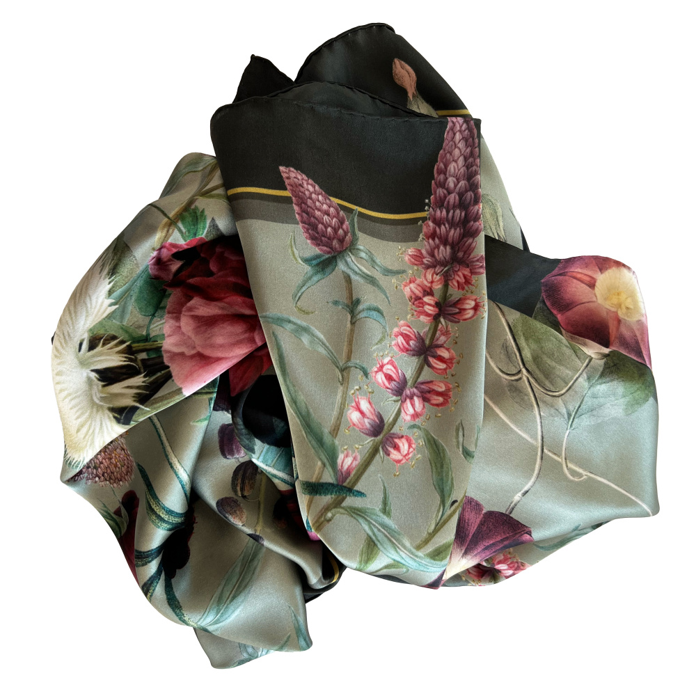 Jim Lyngvild sidensjal, 90x90 - Blossom Garden - Bild 5