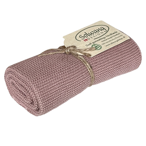 Solwang stickad handduk – Dammrosa