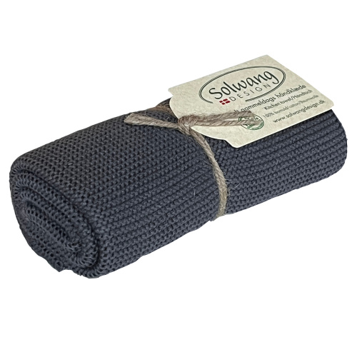 Serviette tricotée Solwang – Gris acier foncé